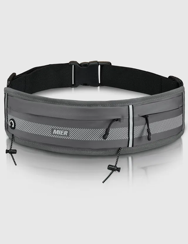 mier-unisex-zipper-running-belt-with-race-bib-clips-and-headphone-port image 1