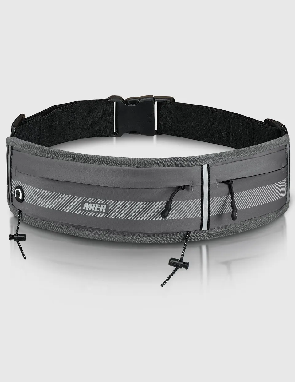 mier-unisex-zipper-running-belt-with-race-bib-clips-and-headphone-port image 1