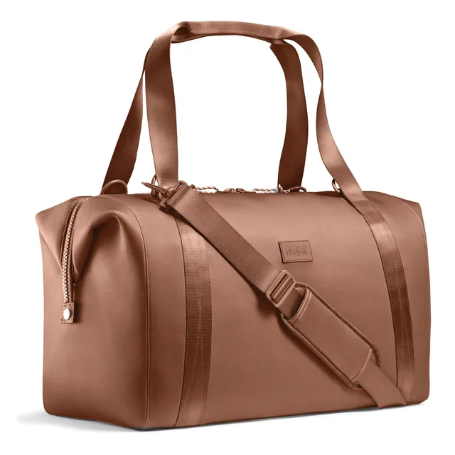 fit-fresh-neoprene-adult-travel-duffel-camel-19-inch-carry-on-weekender-bag-with image 1