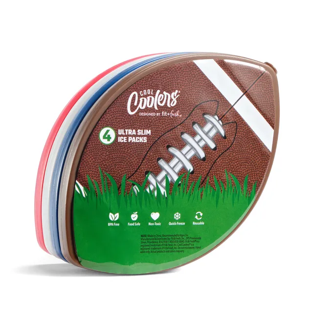fit-fresh-cool-coolers-kids-shaped-ice-packs-football-reusable-football-shaped-l image 1