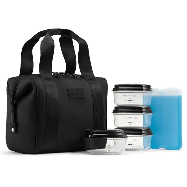 fit-fresh-remi-neoprene-lunch-bag-with-lunch-kit-black image 1