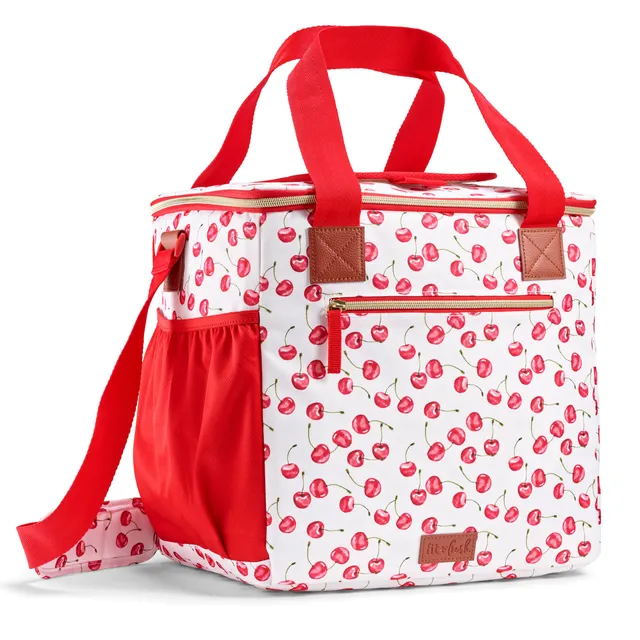 fit-fresh-regatta-24-can-soft-cooler-cherries-insulated-leak-resistant-soft-side image 1