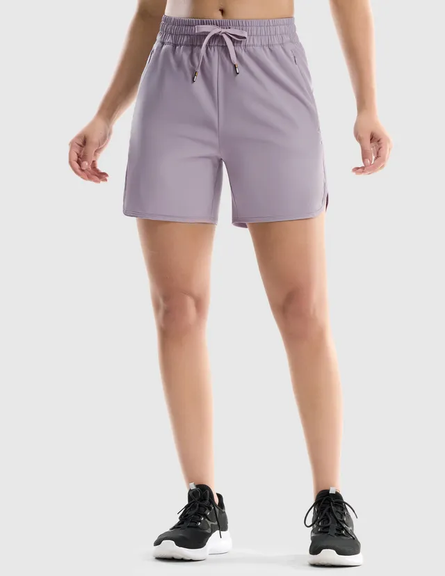 mier-women-s-sprintdry-5-inch-performance-utility-running-shorts-with-2-zipper-p image 1