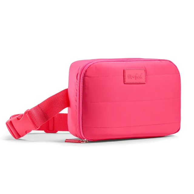 fit-fresh-jada-3-can-cooler-belt-bag-hot-pink-insulated-hands-free-sling-cooler- image 1