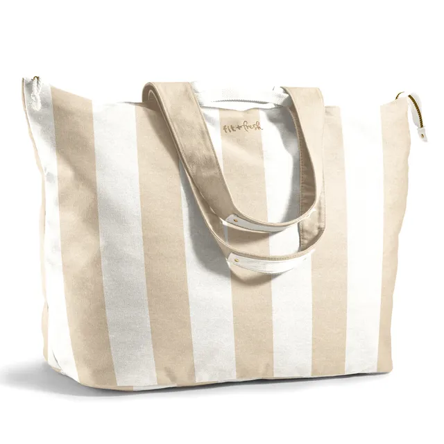 fit-fresh-all-the-things-xl-travel-tote-bag-pina-colada-cabana-stripe image 1