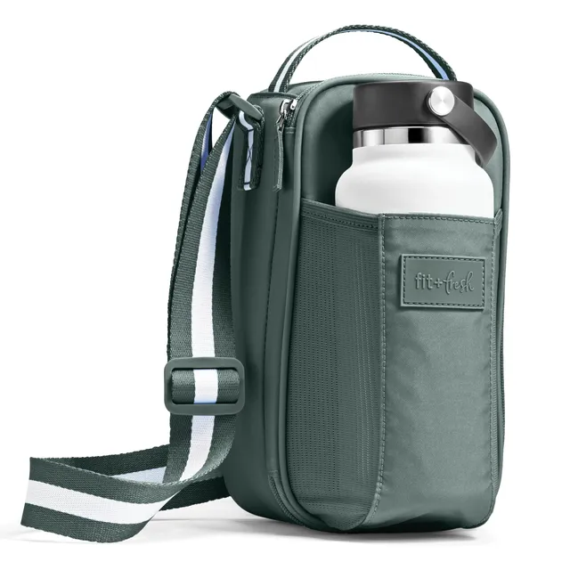 fit-fresh-nina-water-bottle-cooler-crossbody-bag-sage-insulated-crossbody-for-40 image 1