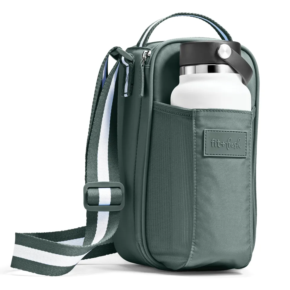 fit-fresh-nina-water-bottle-cooler-crossbody-bag-sage-insulated-crossbody-for-40 image 1