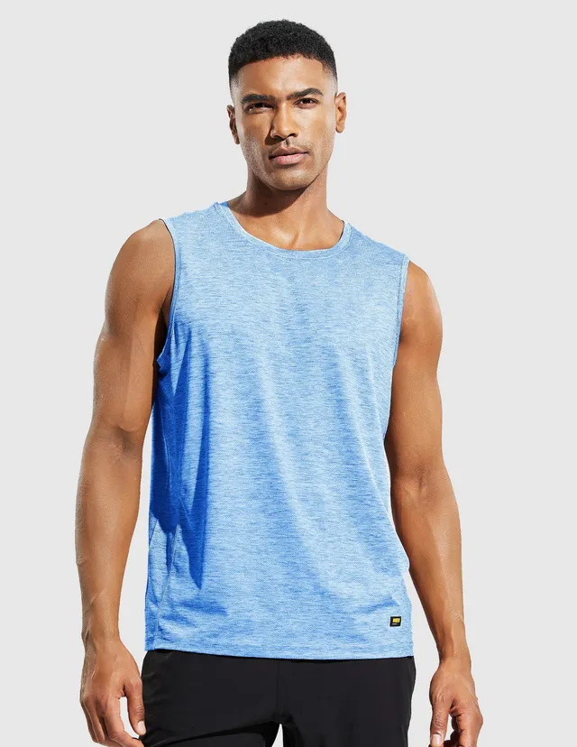 mier-men-s-sleeveless-athletic-training-tee-4-way-stretch-mesh-tank image 1