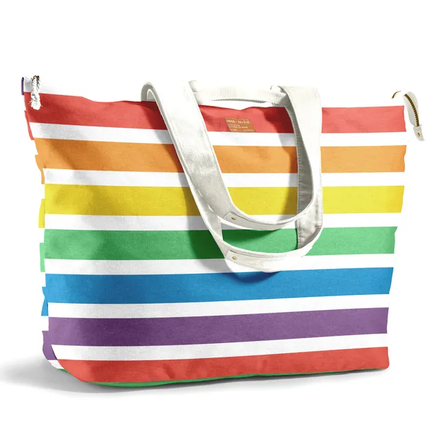 fit-fresh-all-the-things-xl-travel-tote-bag-colorful-stripe image 1