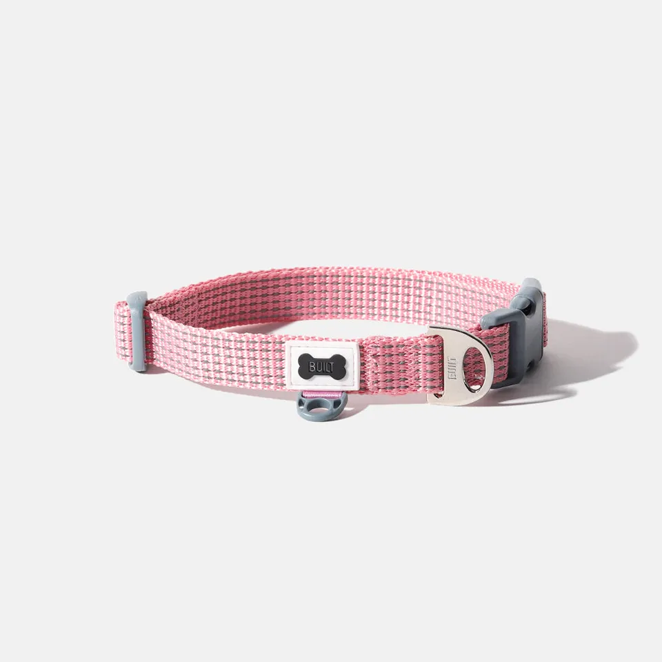 built-nightsafe-dog-collar-reflective-adjustable-collar-with-metal-d-ring-and-id image 1