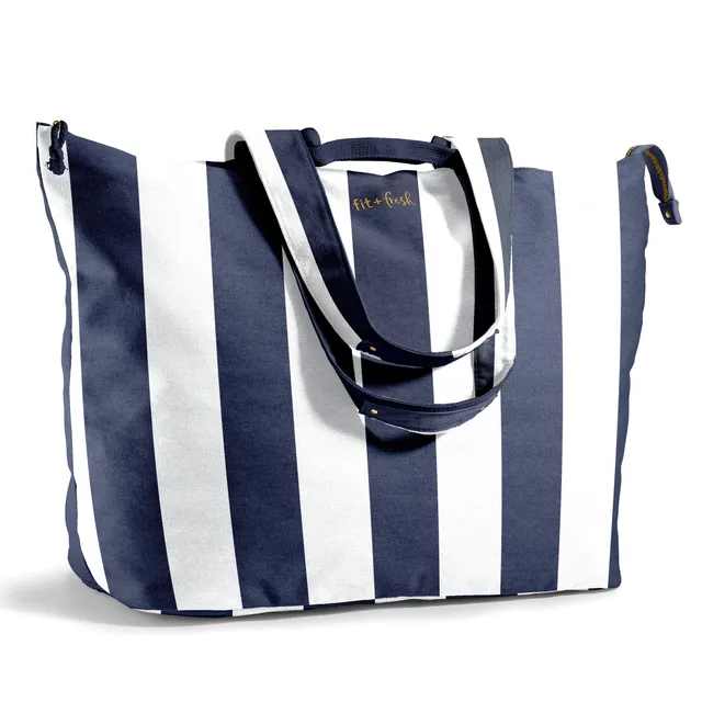 fit-fresh-all-the-things-xl-travel-tote-bag-navy-stripe image 1