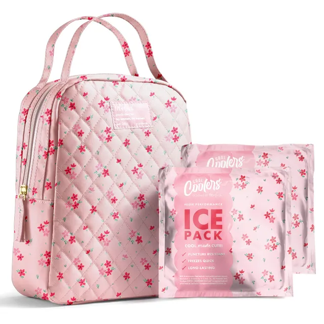 fit-fresh-bottle-beyond-insulated-baby-bottle-cooler-bag-pink-dainty-floral image 1