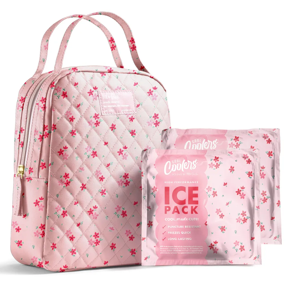fit-fresh-bottle-beyond-insulated-baby-bottle-cooler-bag-pink-dainty-floral image 1