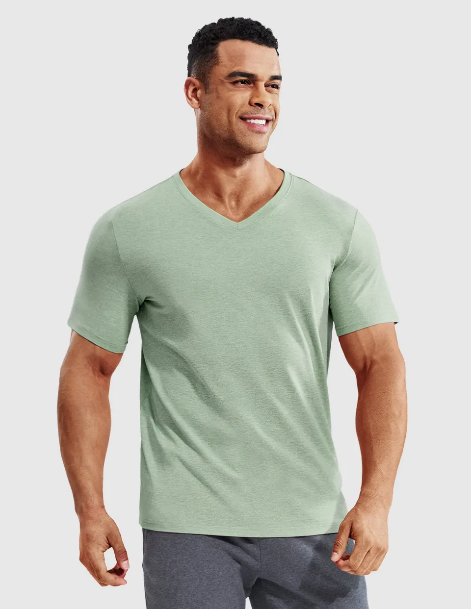 mier-men-s-x-sofort-buttery-soft-dry-fit-v-neck-workout-t-shirt-quick-dry-4-way- image 1