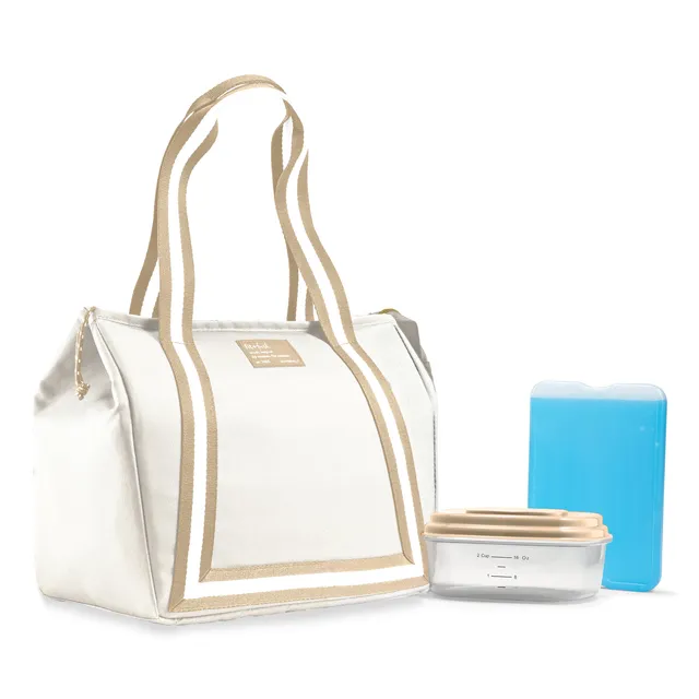 fit-fresh-everleigh-lunch-bag-with-lunch-kit-cream-xl-roomy-insulated-lunch-bag- image 1