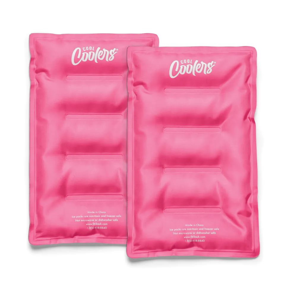 fit-fresh-cool-coolers-xl-soft-ice-packs-hot-pink-2-pack-reusable-flexible-lunch image 1