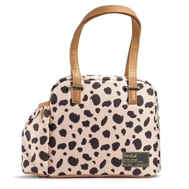 fit-fresh-laketown-insulated-lunch-bag-graphic-cheetah-extra-roomy-fashion-lunch image 1