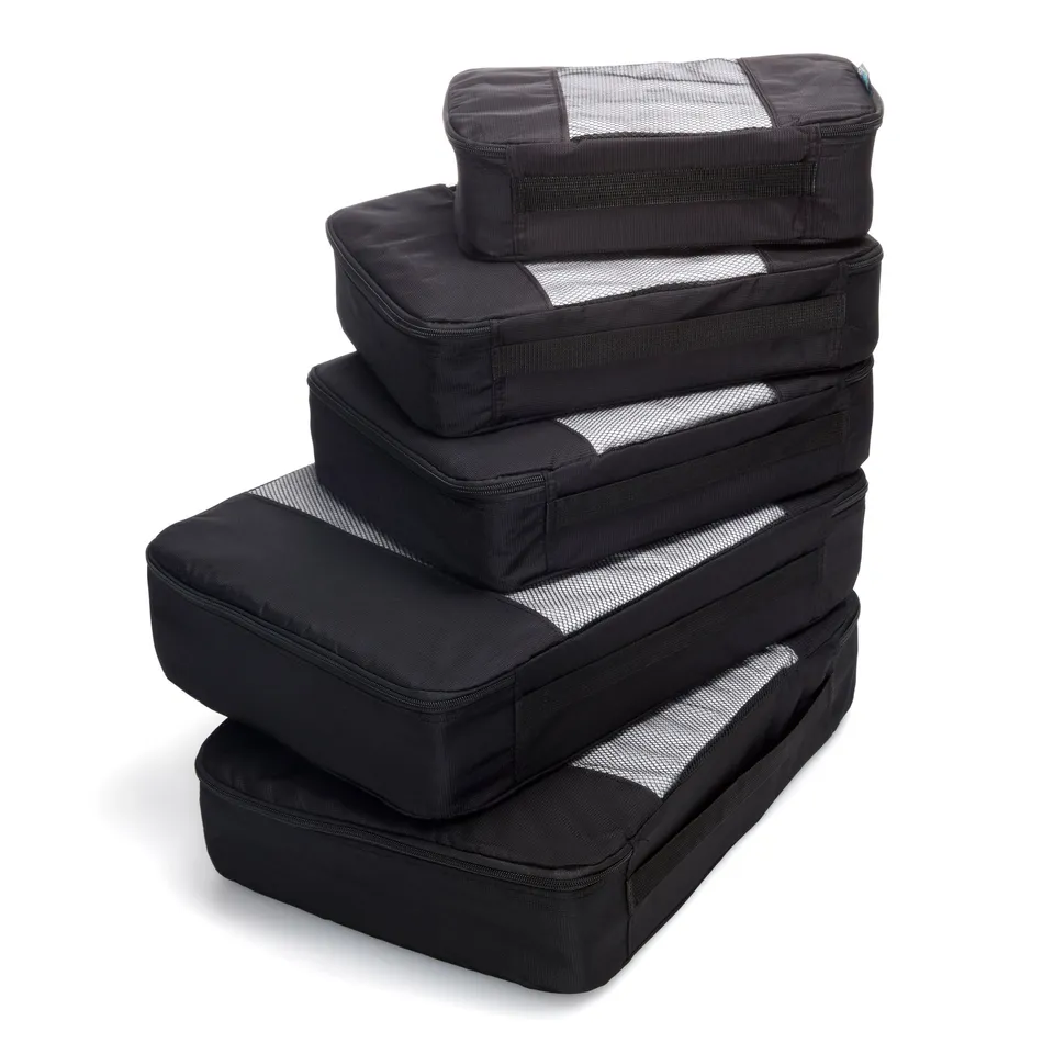 built-travelwise-packing-cubes-5-piece-set-durable-lightweight-nylon-luggage-org image 1