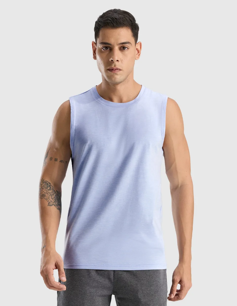 mier-x-sofort-men-s-ultra-soft-peached-performance-muscle-tank-cloud-knit-sleeve image 1
