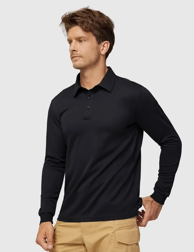 mier-men-s-outdoor-tactical-long-sleeve-polo-shirt-quick-dry-upf50-sun-protectio image 1