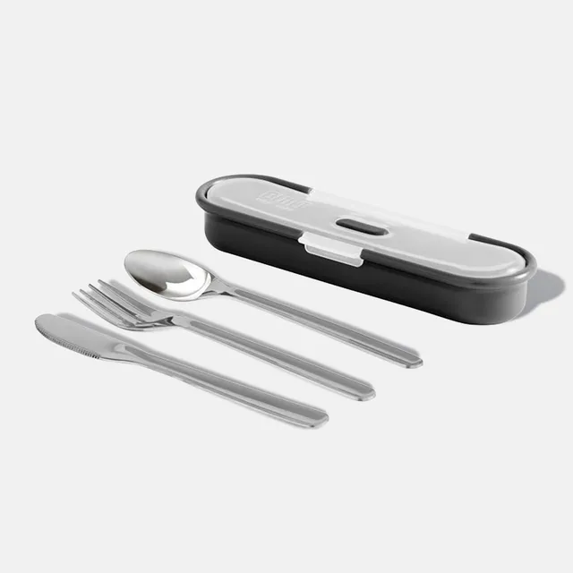 built-gourmet-stainless-steel-utensils-and-case-4-piece-travel-cutlery-set-with- image 1