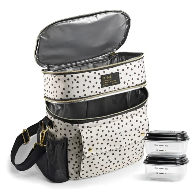 fit-fresh-westminster-dual-compartment-insulated-lunch-bag-with-lunch-kit-2-matc image 1