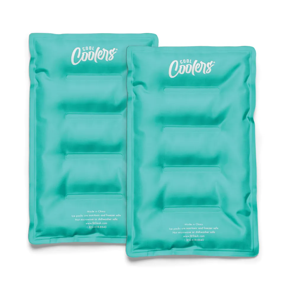 fit-fresh-cool-coolers-xl-soft-ice-packs-teal-2-pack-flexible-reusable-cooler-ic image 1