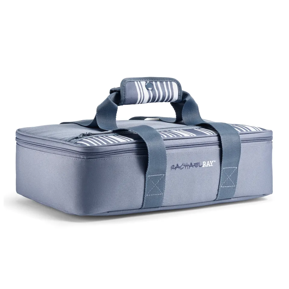 rachael-ray-by-fit-fresh-original-lasagna-lugger-slate-stripe-insulated-casserol image 1