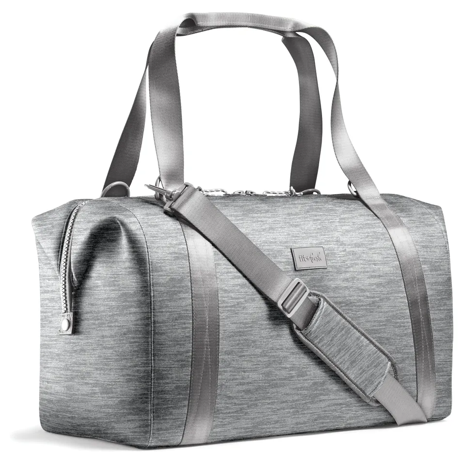 fit-fresh-neoprene-adult-travel-duffel-heather-gray-19-x-10-x-11-5-carry-on-week image 1