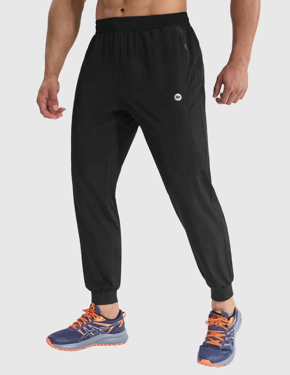 mier-men-s-sprintdry-joggers-lightweight-recycled-polyester-running-pants-with-w image 1