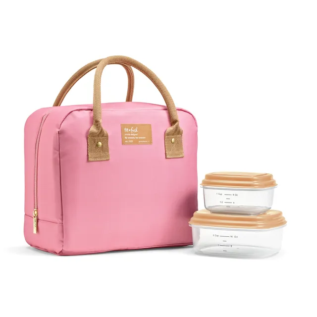 fit-fresh-bloomington-lunch-bag-with-lunch-kit-dusty-rose image 1