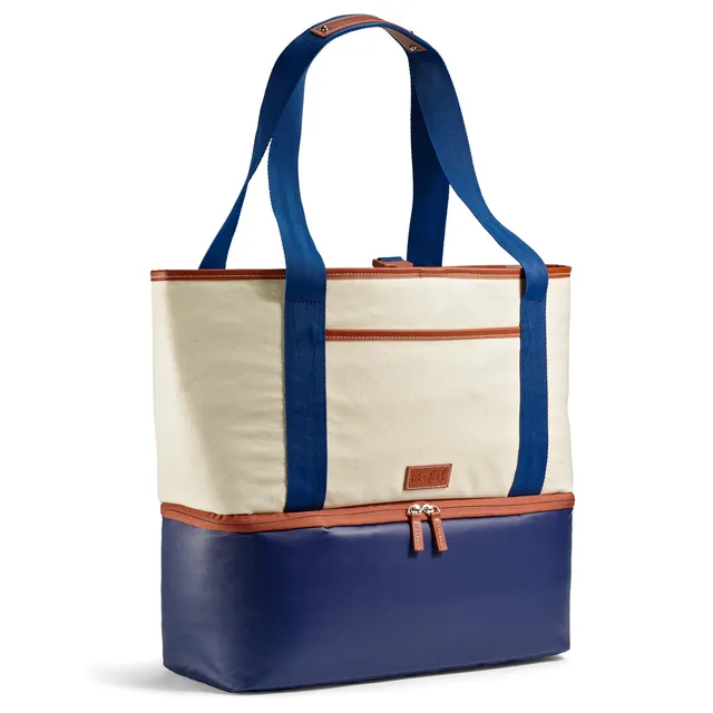 fit-fresh-narragansett-2-in-1-cooler-tote-bag-deluxe-canvas-beach-tote-with-16-c image 1
