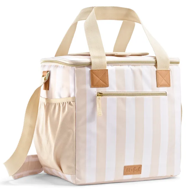 fit-fresh-regatta-24-can-soft-cooler-pina-colada-stripe-insulated-leak-resistant image 1