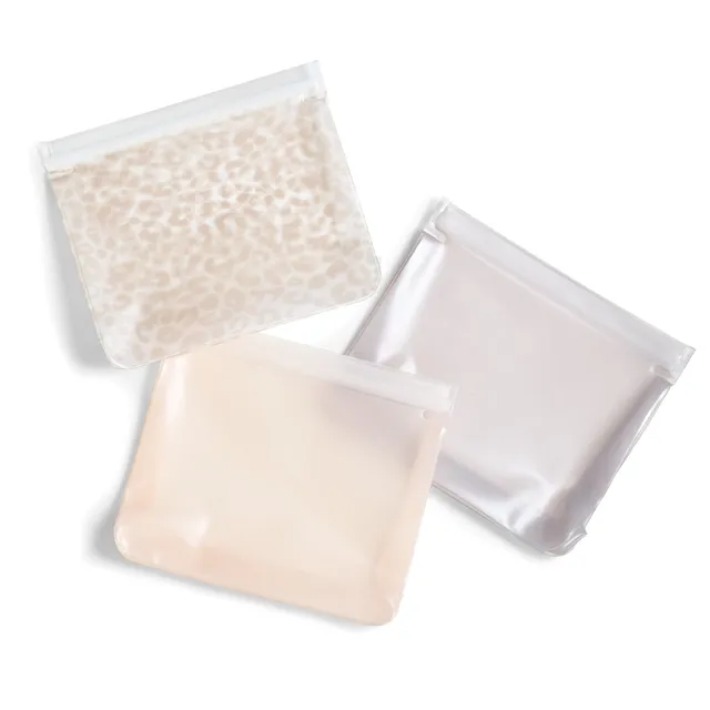 fit-fresh-peva-reusable-storage-bags-ivory-feline-fine-3-pack-freezer-safe-reusa image 1