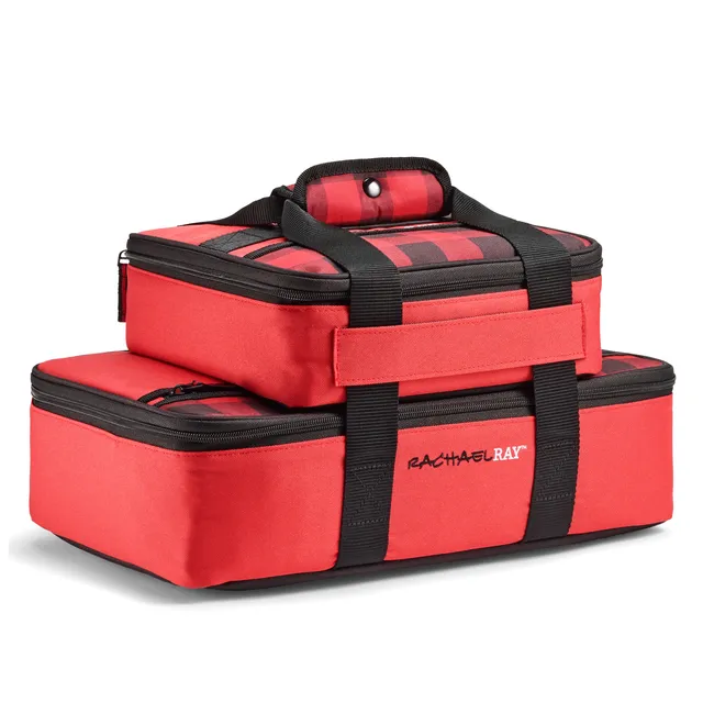 rachael-ray-lasagna-lugger-duo-insulated-casserole-carrier-set-large-9-x13-small image 1