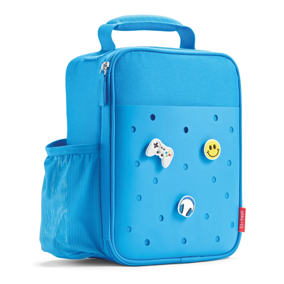 fit-fresh-charm-kids-lunch-bag-with-3-charms-azure-blue image 1