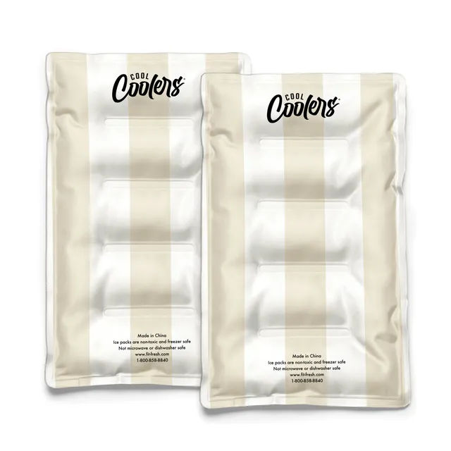 fit-fresh-cool-coolers-xl-soft-ice-packs-2-pack-pina-colada-cabana-stripe-reusab image 1