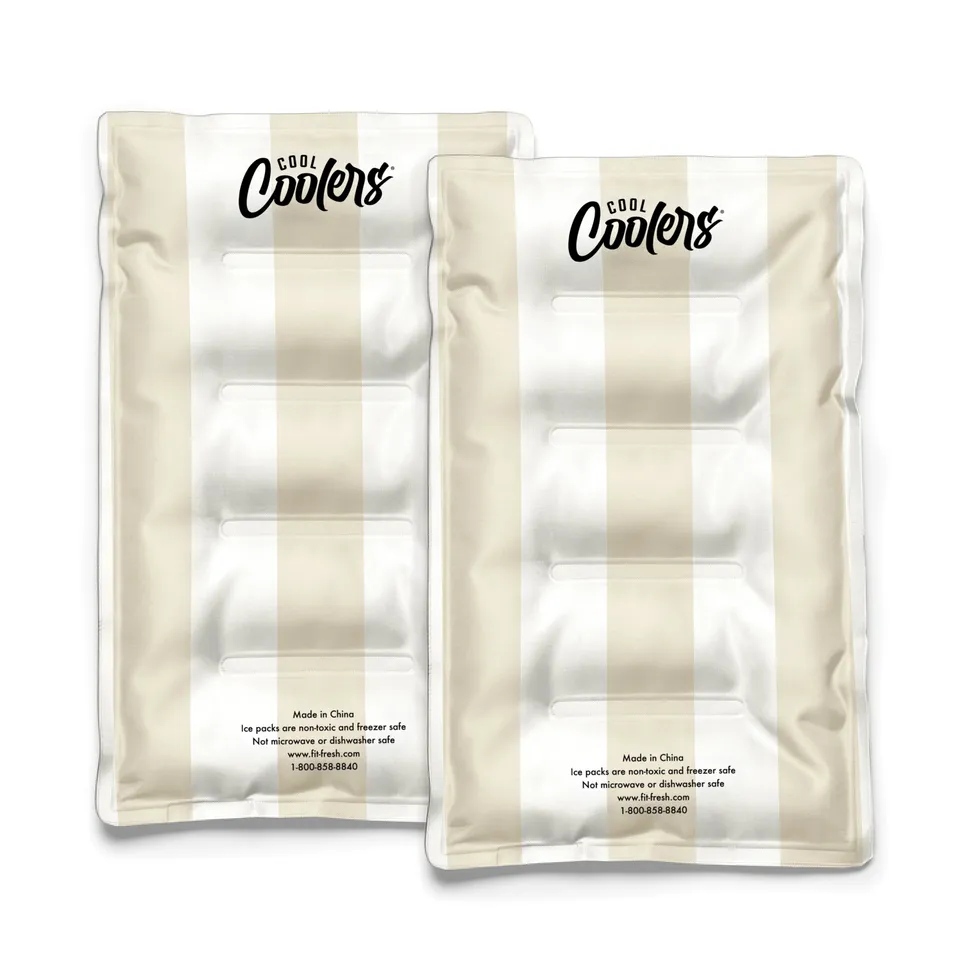 fit-fresh-cool-coolers-xl-soft-ice-packs-2-pack-pina-colada-cabana-stripe-reusab image 1