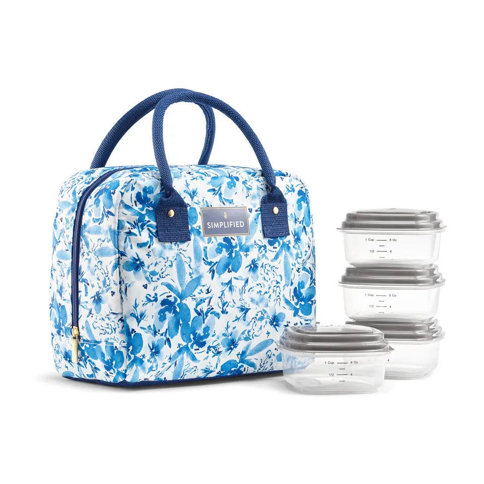 fit-fresh-simplified-bloomington-lunch-bag-with-4-matching-containers-ginger-jar image 1