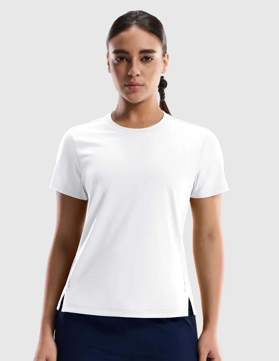 mier-coolmax-women-s-running-shirt-breathable-quick-dry-athletic-tee-92-8-poly-s image 1