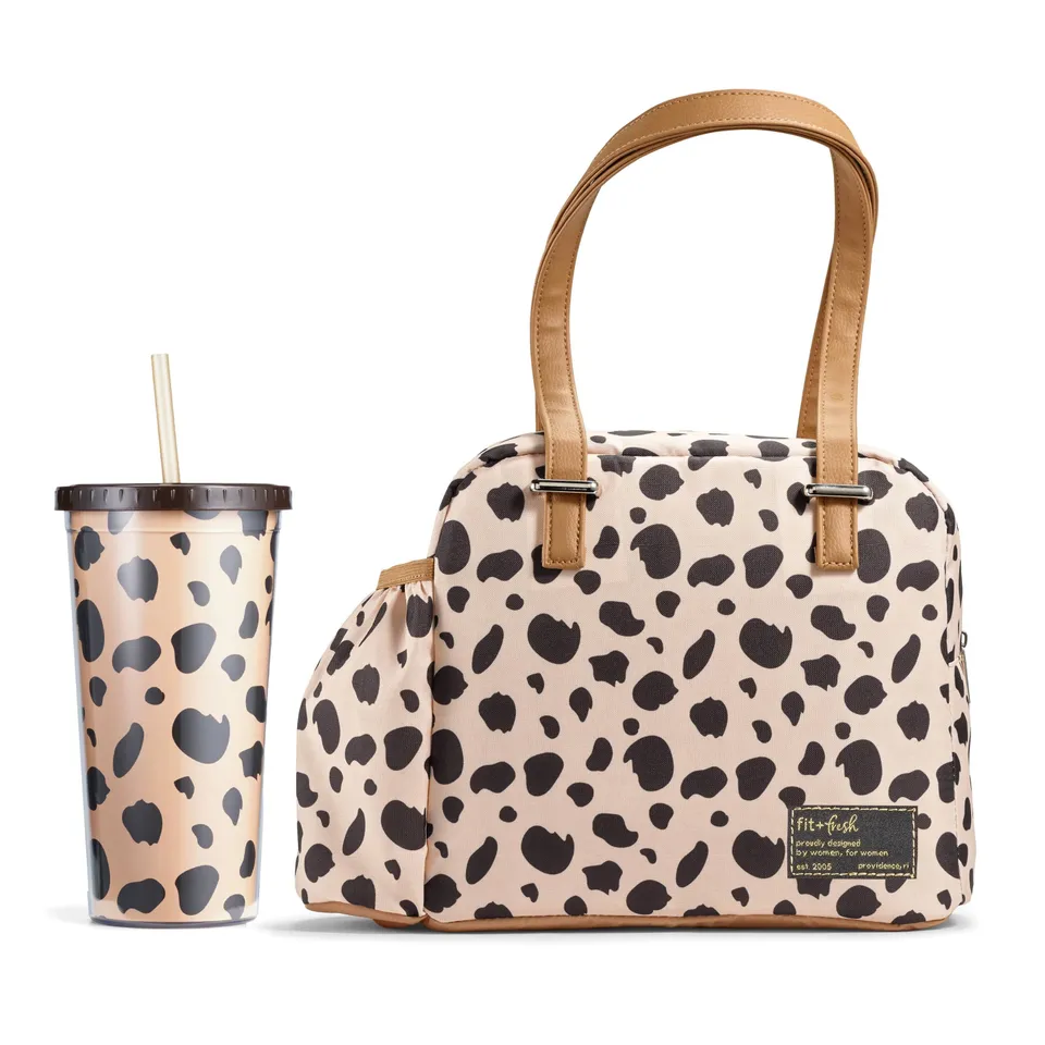 fit-fresh-laketown-insulated-lunch-bag-with-matching-straw-tumbler-cup-graphic-c image 1