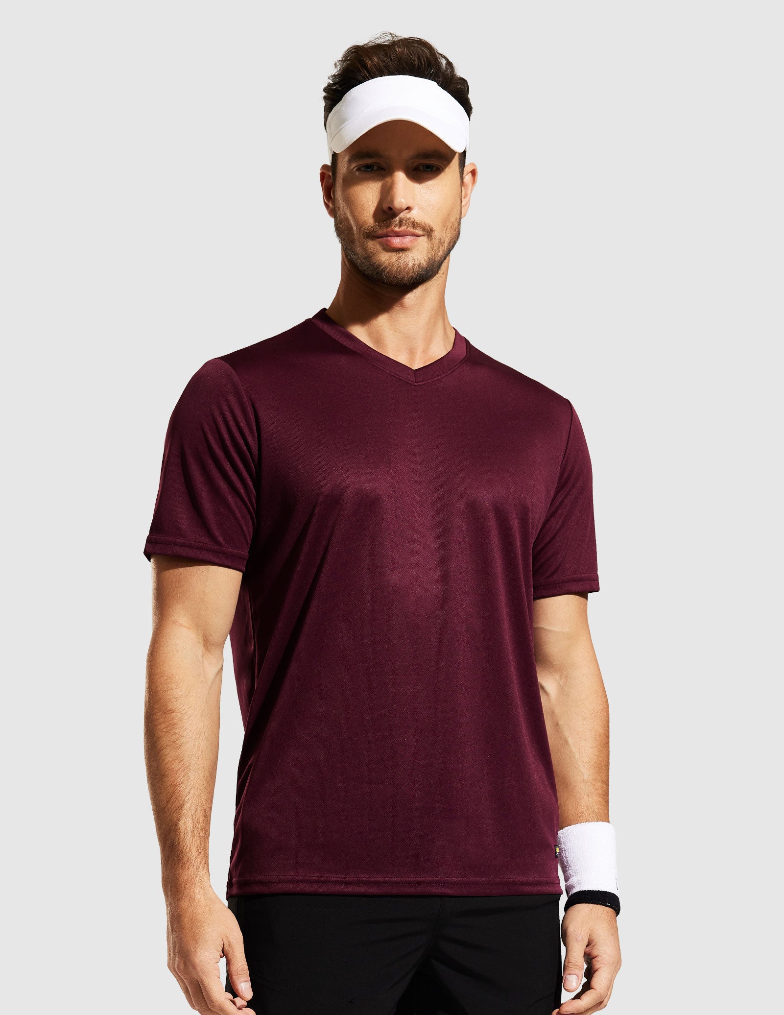 mier-men-s-sprintdry-recycled-v-neck-dry-fit-performance-t-shirt image 7