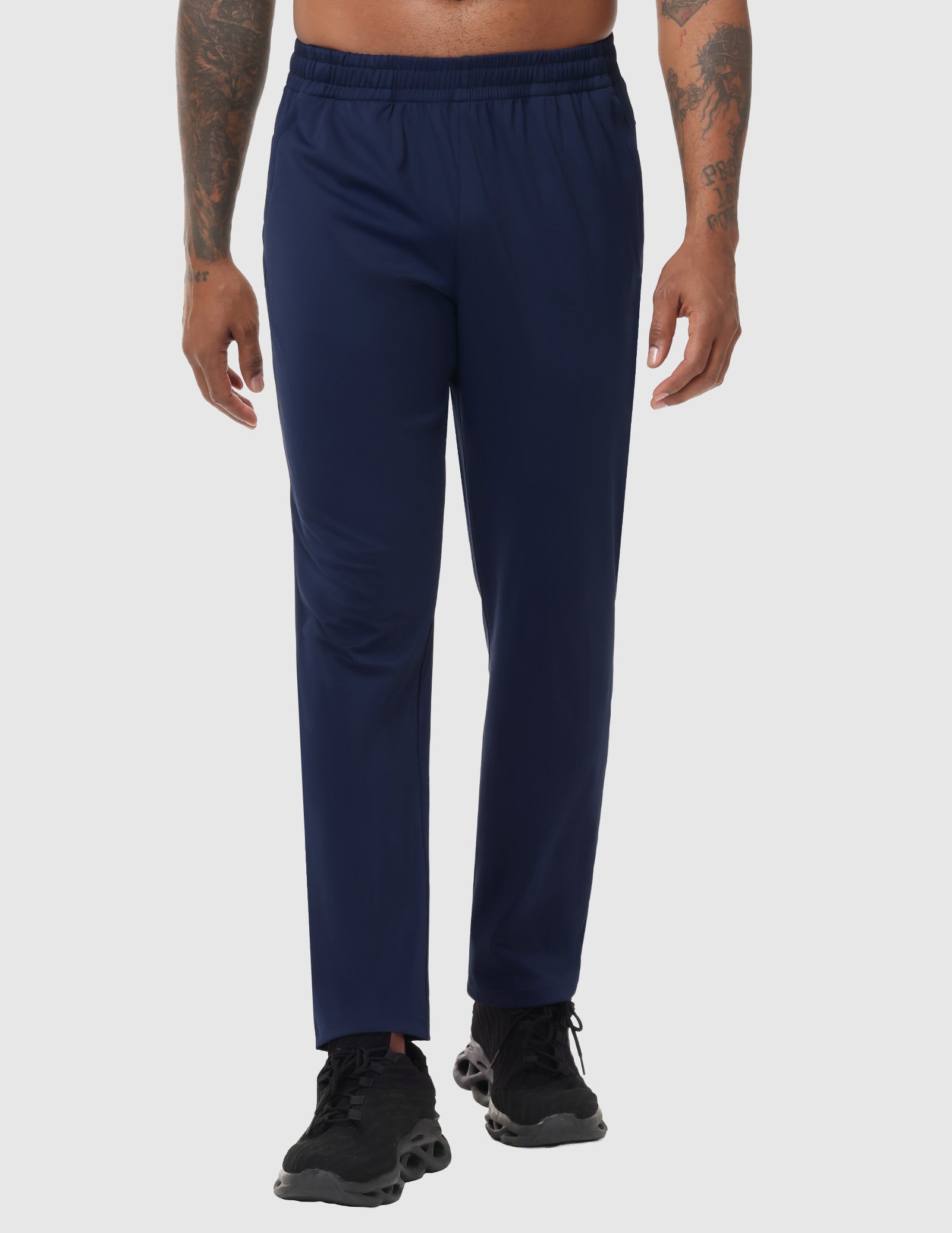 mier-men-s-lightweight-athletic-sweatpants-with-3-zipper-pockets-high-stretch-st image 2