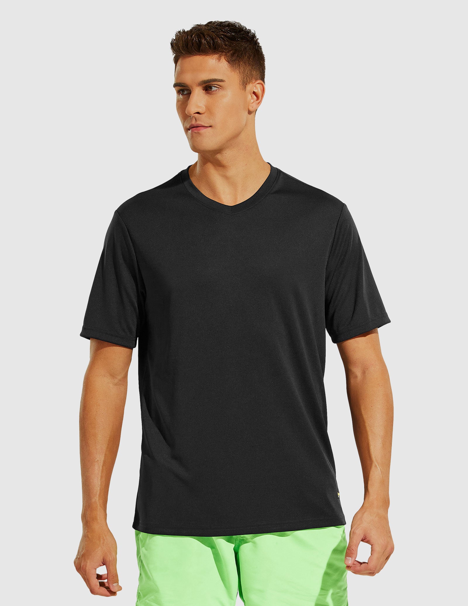 mier-men-s-sprintdry-recycled-v-neck-dry-fit-performance-t-shirt image 4