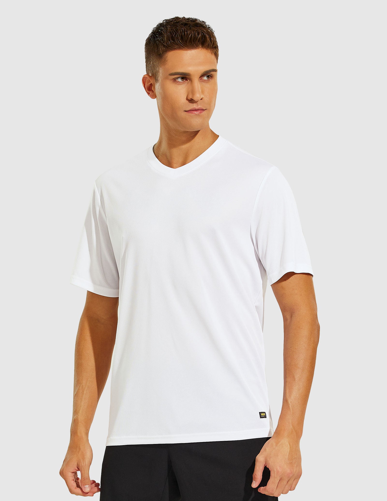 mier-men-s-sprintdry-recycled-v-neck-dry-fit-performance-t-shirt image 2