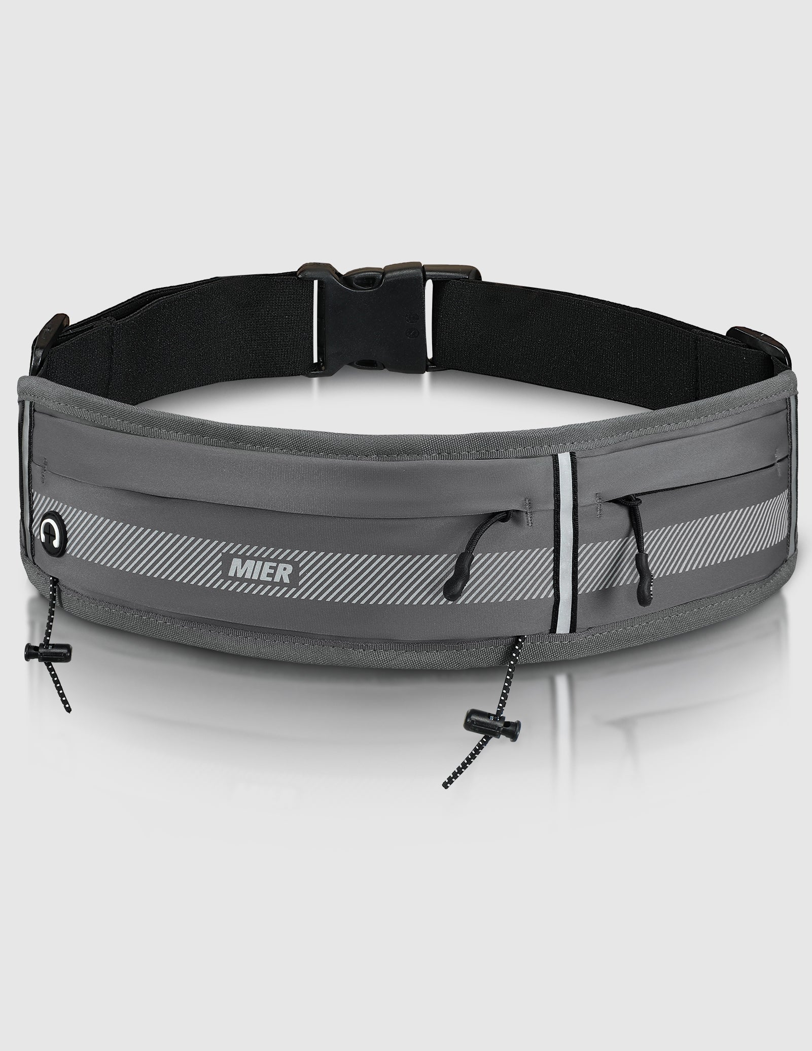 mier-unisex-zipper-running-belt-with-race-bib-clips-and-headphone-port image 1