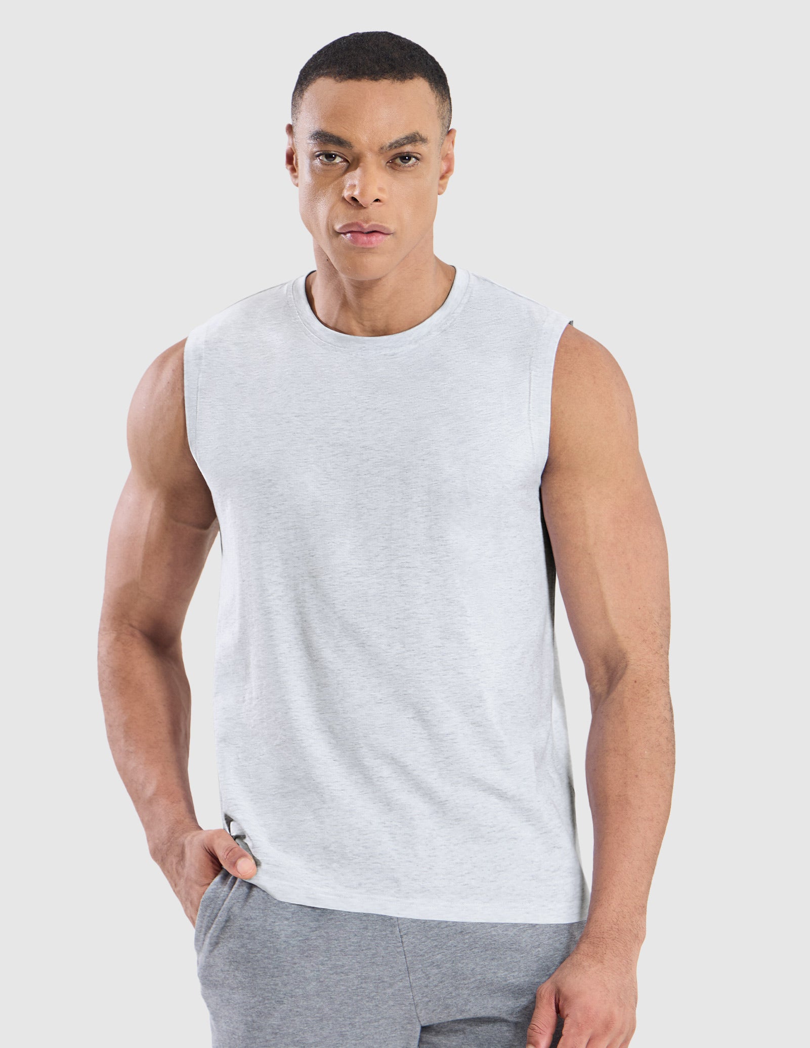 mier-men-s-cotton-sleeveless-muscle-shirt-cotton-spandex-stretch-tank-top image 3