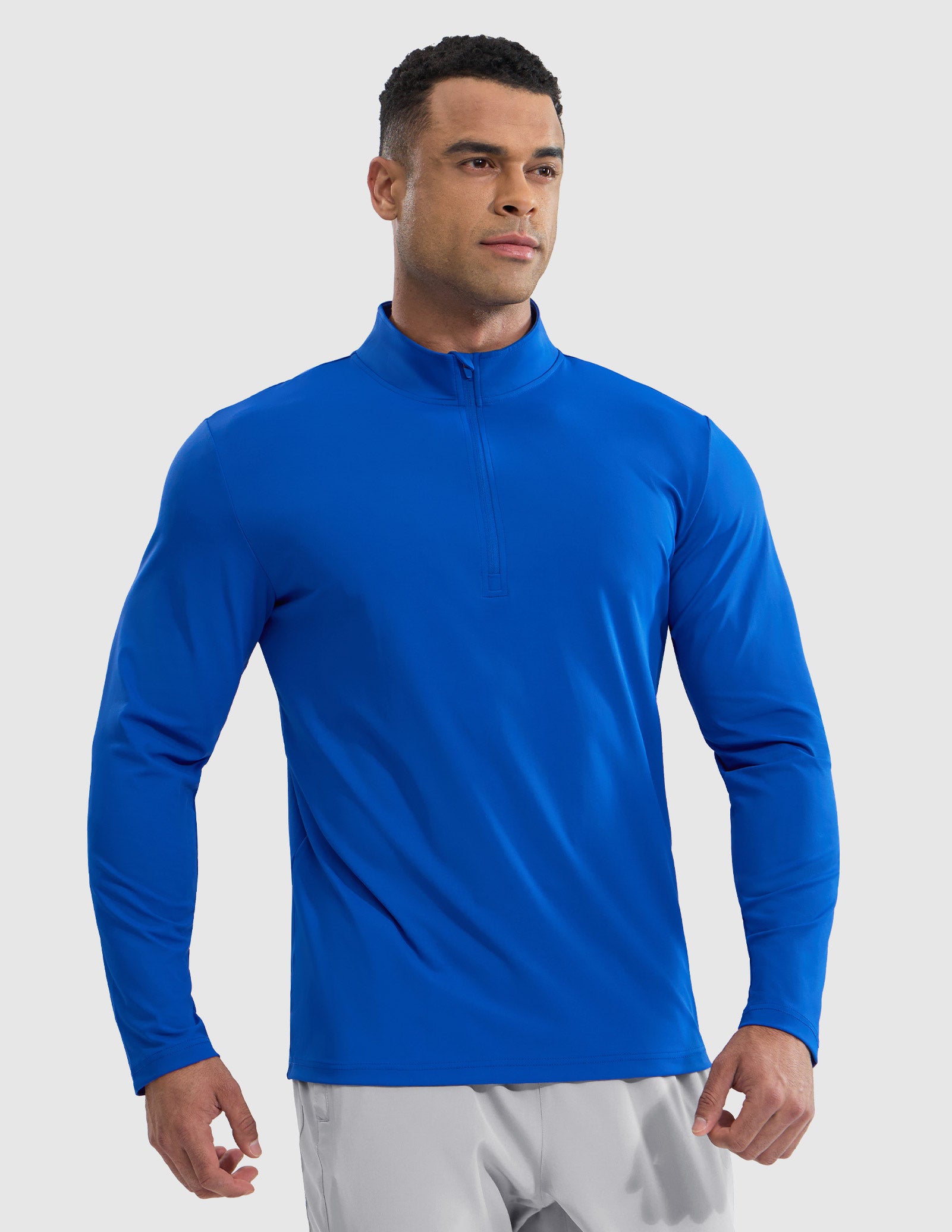 mier-men-s-long-sleeve-1-4-zip-performance-base-layer-shirt image 2