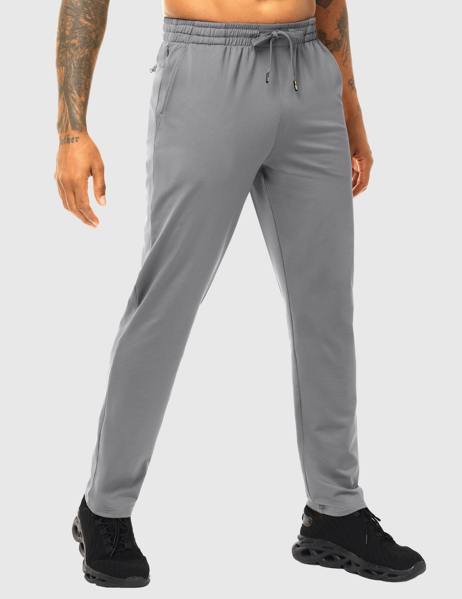 mier-men-s-fleece-lined-athletic-pants-cold-weather-joggers-with-4-pockets-and-z image 6
