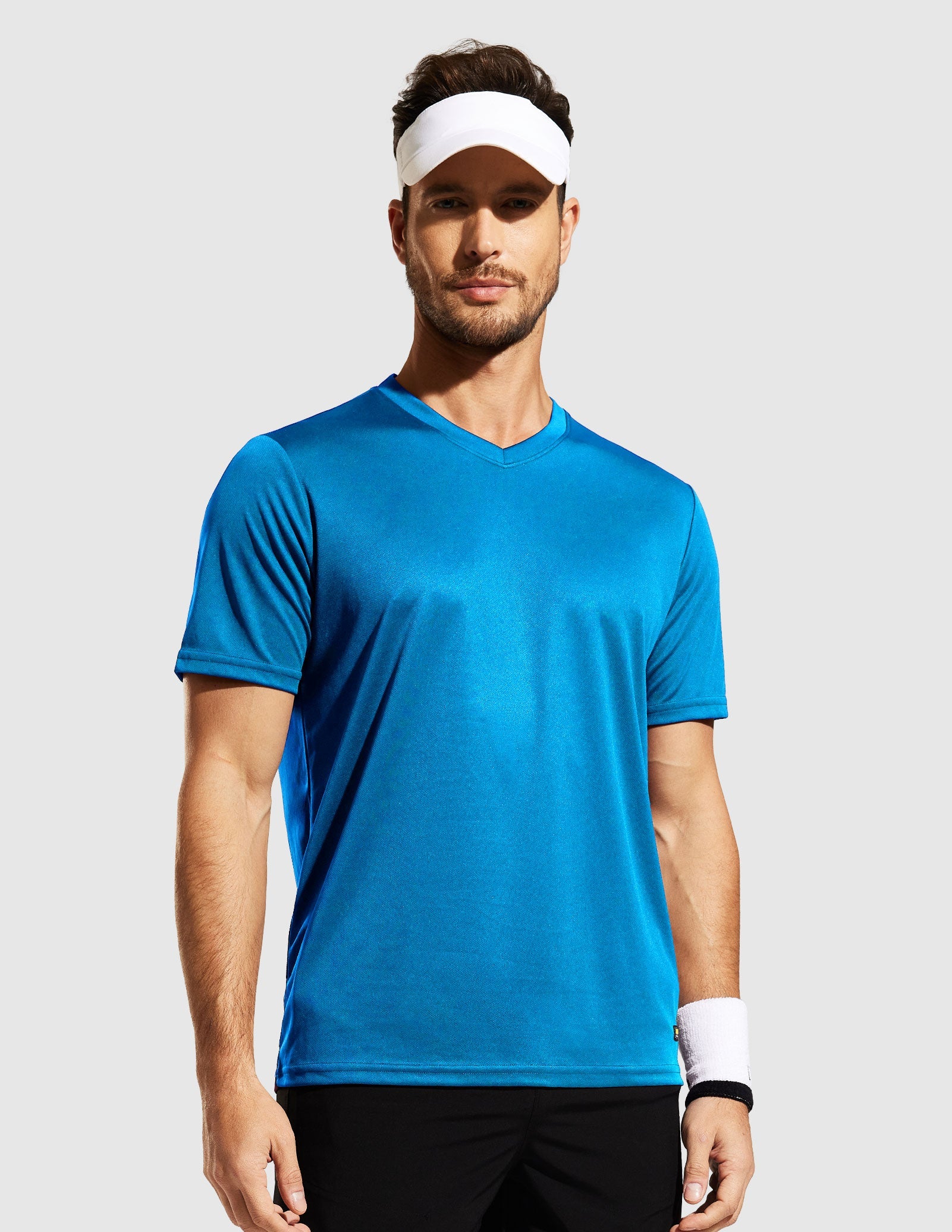 mier-men-s-sprintdry-recycled-v-neck-dry-fit-performance-t-shirt image 8